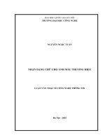 Nhận dạng chữ cho ảnh màu thương hiệu luận văn ths  công nghệ thông tin 