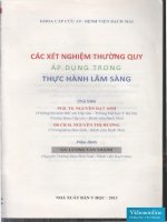 cÁC xét NGHIỆM THƯỜNG QUAY áp DỤNG TRONG THỰC HÀNH lâm SÀNG 