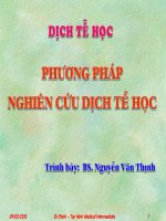 Phương pháp nghiên cứu dịch tễ học