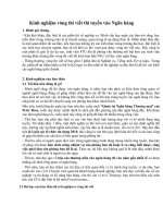 Kinh nghiệm vòng thi viết thi tuyển vào Ngân hàng