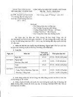 Lịch thi tuyển sinh 10 năm học 2011 2012