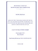 khảo sát thực trạng hoạt động giết mổ gia súc, gia cầm, một số chỉ tiêu vệ sinh thú y tại các cơ sở giết mổ trên địa bàn thành phố bắc giang và một số huyện lân cận