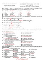 Đề Thi Thử TN Tiếng Anh  năm 2011