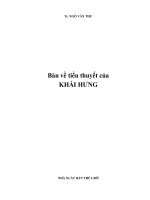 bàn về tiểu thuyết của khái hưng