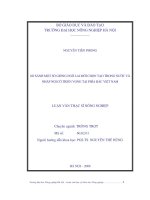 so sánh một số giống ngô lai mới chọn tạo trong nước và nhập nội có triển vọng tại phía bắc việt nam