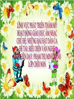 biểu diễn văn nghệ cuối chủ đề   Những kàn điệu dân ca