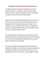 EXPRESSING THOUGHTS AND FEELINGS EFFECTIVELY