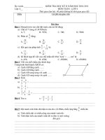 ĐỀ THI HK II, NĂM HỌC 2010 2011 TOÁN LỚP 4