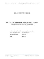 TÌM HIỂU CÔNG NGHỆ ẢO HÓA TRONG  WINDOWS SERVER HYPERV 2008