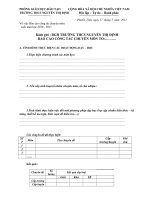 Mẫu báo cáo hoạt động tổ bộ môn