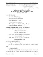 THÀNH TÍCH CÁ NHÂN ĐỀ NGHỊ UBND TỈNH TẶNG BẰNG KHEN