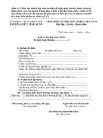 Mẫu báo cáo thành tích của danh hiệu Chiến sĩ thi đua các cấp