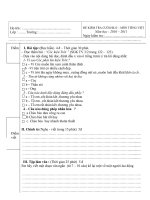 ĐỀ THI TIẾNG VIỆT 3  CUỐI NĂM