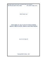 Tổng hợp các hạt nano từ tính có đính kháng thể ứng dụng trong chẩn đoán bệnh 