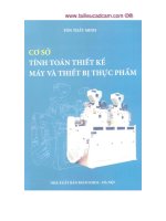 cơ sở tính toán thiết kế máy và thiết bị thực phẩm