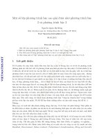 Một số PT bậc cao được giải nhờ phương trình bậc 2,3