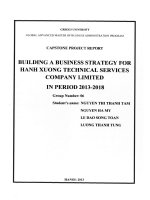 Building a business strategy for hanh xuong technical services company limited in period 2013 2018 compressed 