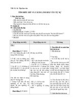 TÌM HIỂU ĐỀ VÀ CÁCH LÀM BÀI VĂN TỰ SỰ