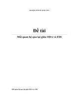 Mối quan hệ qua lại giữa ODA và FDI