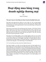 Hoạt động mua hàng trong doanh nghiệp thương mại 