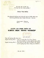 Xây dựn hệ thống canh tác phù hợp với điều kiện sinh thái vùng đất bạc màu huyện sóc sơn hà nội