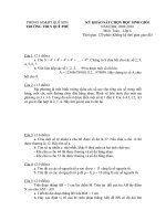 KỲ KHẢO SÁT CHỌN HỌC SINH GIỎI