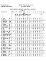 bảng tổng hợp điểm cuối năm