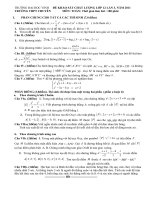 Đề thi thử lần 3 Chuyên ĐHV  Môn Toán