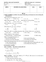 Đề thi HK I  Môn Toán 8 Năm học 09/10