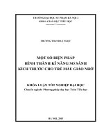 Một số biện pháp hình thành kĩ năng so sánh kích thước cho trẻ mẫu giáo nhỡ
