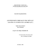 Giải pháp hoàn thiện quản trị nhân lực tai Công ty Cổ phần xây lắp điện lực 1