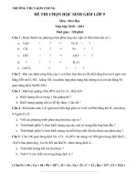 de thi chon HSG hoa 9