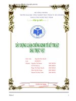 xây dựng luận chứng kinh tế kỹ thuật dầu thực vật