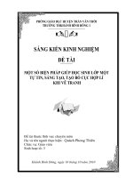MỘT SỐ BIỆN PHÁP GIÚP HỌC SINH LỚP MỘT TỰ TIN, SÁNG TẠO, TẠO BỐ CỤC HỢP LÍ KHI VẼ TRANH