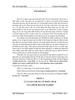 Phân tích tài chính doanh nghiệp của công ty cổ phần bia hà nội   nam định,thực trạng và giải pháp 