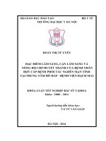 Nhận xét nồng độ CRP huyết thanh của bệnh nhân đợt cấp COPD tại trung tâm hô hấp – bệnh viện bạch mai 