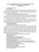 KINH NGHIỆM BỒI DƯỠNG CHUYÊN MÔN CHO GIÁO VIÊN TRƯỜNG TIỂU HỌC KHÁNH BÌNH ĐÔNG 1