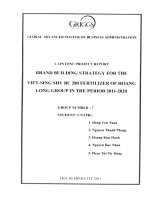 BRAND BUILDING STRATEGY FOR THE VIET SING SHV BC 280 FERTILIZER OF HOANG LONG GROUP IN THE PERIOD 2011 2020 compressed 