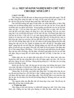 Đề tài: MỘT SỐ KINH NGHIỆM RÈN CHỮ VIẾT CHO HỌC SINH LỚP 3