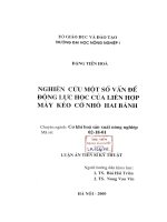 nghiên cứu một số vấn đề động lực học của liên hợp máy kéo vở nhỏ hai bánh