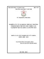 nghiên cứu tỷ lệ kháng ở bệnh nhân truyền máu nhiều lần tại bệnh viện đa khoa xanh pôn 2013 