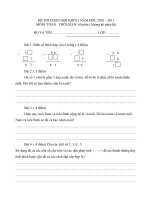ĐỀ THI CHỌN HSG K1 MÔN TOÁN
