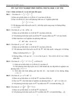 Tài liệu Ôn thi TNPT trọng tâm