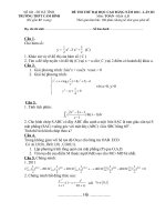 Đề Toán thi thử ĐHCĐ lần 3
