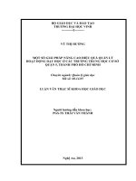 Một số giải pháp nâng cao hiệu quả quản lý hoạt động dạy học ở các trường Trung học cơ sở quận 5, Thành phố Hồ Chí Minh