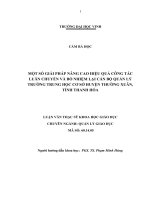 Một số giải pháp nâng cao hiệu quả công tác luân chuyển và bổ nhiệm lại cán bộ quản lý trường Trung học Cơ sở huyện Thường Xuân. tỉnh Thanh Hóa