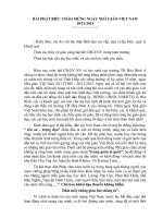 Các bài phát biểu của Hiệu trưởng, Giáo viên, học sinh, chính quyền địa phương nhân ngày 20 tháng 11