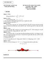 Đề thi tuyển sinh vào 10 môn toán của TP. Hải Phòng