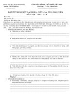 BẢN TỰ NHẬN XÉT ĐÁNH GIÁ GIÁO VIÊN