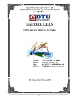 Tiểu luận quản trị tài chính 1 phân tích tình hình tài chính của công ty giao nhận vận tải ngoại thương vitrans 